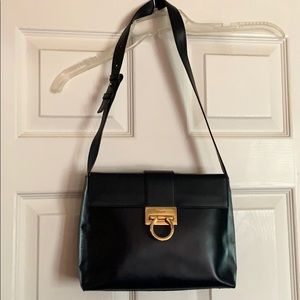 Salvatore Ferragamo navy vintage bag